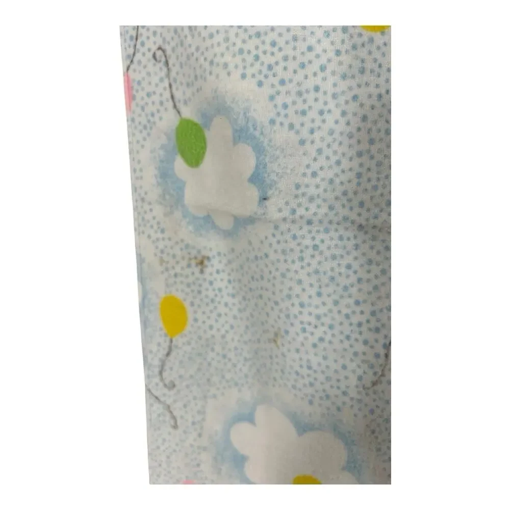 2 Vintage Toddletime Receiving Baby Blanket Bears Balloons Rainbows Flannel